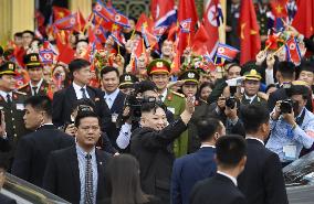 Kim Jong Un on way home