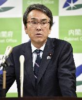 Economic minister Ishihara attends press conference