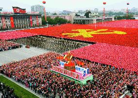 N. Korea's Kim Jong Un appears at huge loyalty parade in Pyongyang