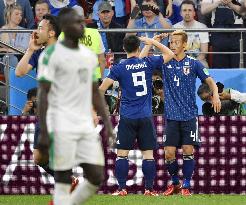 Football: Japan vs Senegal at World Cup