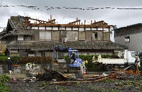 Suspected tornado hits western Japan