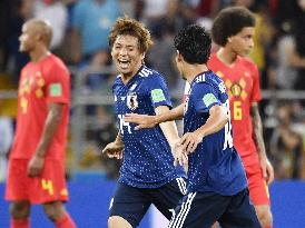 Football: Japan vs Belgium