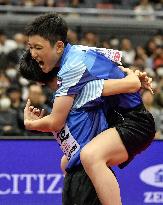 Table tennis: Men's doubles final at Japanese c'ships