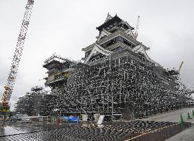 Repair work at Kumamoto Castle