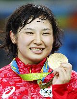 Olympics: Dosho with her gold in women's wrestling