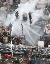 CORRECTED: Fire under control at oil plant in Wakayama Pref.