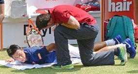 Tennis: Nishikori retires hurt in Germany for 3rd straight year