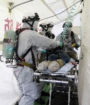 Drill against chemical terror attack held in Osaka