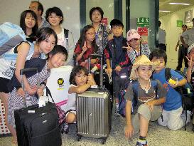 Japanese disaster-affected kids in Italy