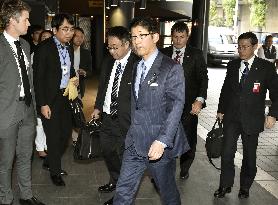 Takatori arrives in Auckland to attend TPP signing ceremony