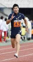 Athletics: Kiryu wins 100 meters at regional collegiate meet