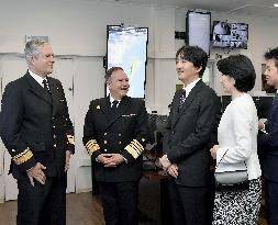 Prince Akishino, Princess Kiko visit navy facility in Chile