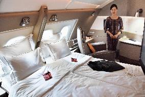 Singapore Airlines unveils interior of 1st new A380 jetliner