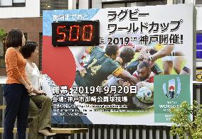 500 days to go until Rugby World Cup in Japan