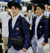 Japan men's gymnastics team leaves for Rio Olympics