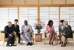 Japan emperor meets Burkina Faso president