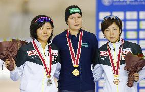 Speed skating: World Cup women's 1,000-meter medalists