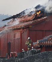 CORRECTED: Fire at World Heritage castle in Okinawa
