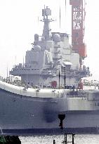 Aircraft carrier at Dalian port