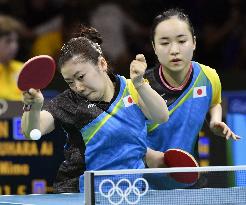 Olympics: Japanese pair wins in table tennis team event