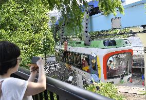 Suspended monorail at Ueno Zoo in Tokyo