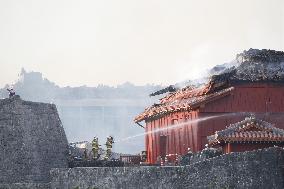 Fire at World Heritage castle in Okinawa