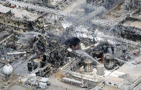 Chemical plant fire in Yamaguchi Pref.