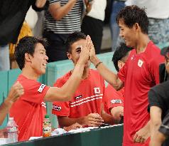 Nishikori, Japan aiming high after Davis Cup playoff sweep