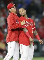 Baseball: Angels' Ohtani, Maldonado