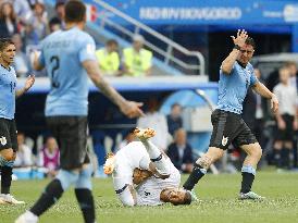 Football: Uruguay vs France at World Cup