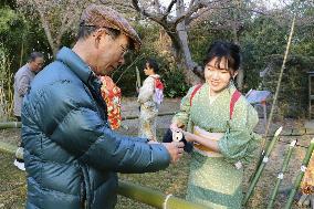 Sake festival for good health in western Japan