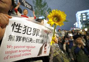 Protest over acquittals of men in sex crimes