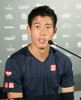 Tennis: Nishikori meets press ahead of Rio Open