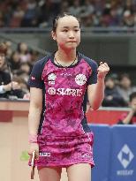 Table tennis: Women's singles final at Japanese c'ships