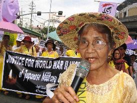 Philippine wartime rape victim in Manila rally