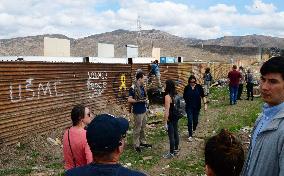 Tour to U.S.-Mexico border wall prototype