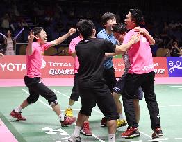 Badminton: Japan's men beat Denmark to reach Thomas Cup final