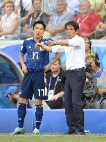 Football: Japan vs Poland at World Cup