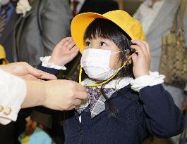 Enrollment ceremonies in tsunami-hit areas