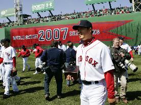 MLB World Series victory ring presented to Boston players