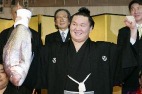 Mongolian wrestler Hakuho promoted to yokozuna