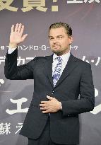 DiCaprio attends press conference in Tokyo