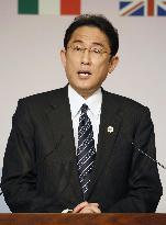 Kishida attends press conference after G-7 meeting