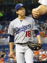 Dodgers' Maeda takes loss against Marlins