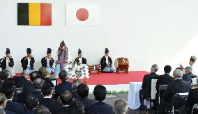Belgian king, queen watch Japanese performing art