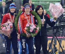 Speed skating: Award ceremony for World Allround Championships