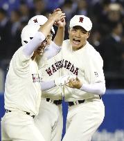 Baseball: Kiyomiya homers twice, Waseda wins Tokyo high school final