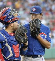 Baseball: Cubs' Darvish, Caratini