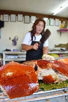 Lechon roast pig in Philippines