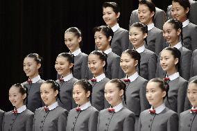 Trainees for "Takarazuka" all-female musical theater